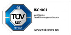 Prüfzeichen TÜV SÜD - ISO 9001